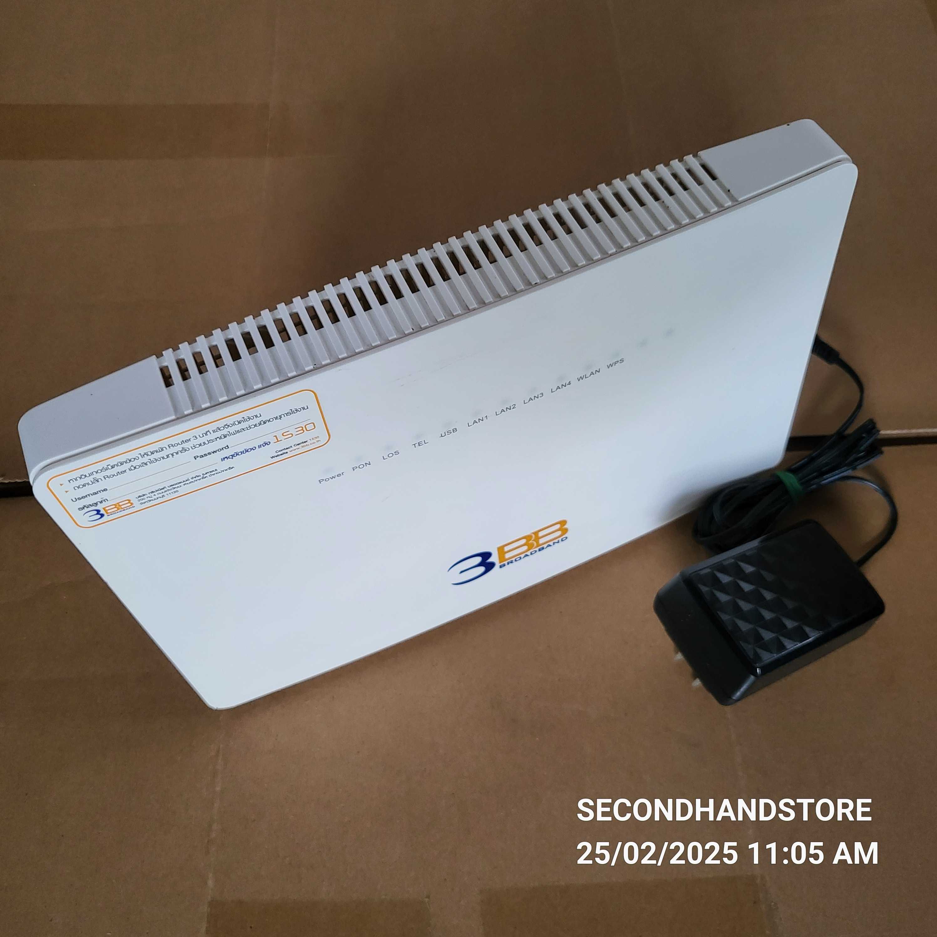เราท์เตอร์ โมเด็ม HUAWEI ECHOLIFE HG8145V MODEM ROUTER 4 PORT/WIRELESS 2.4GHZ/5GHZ ใช้ได้ปรกติ