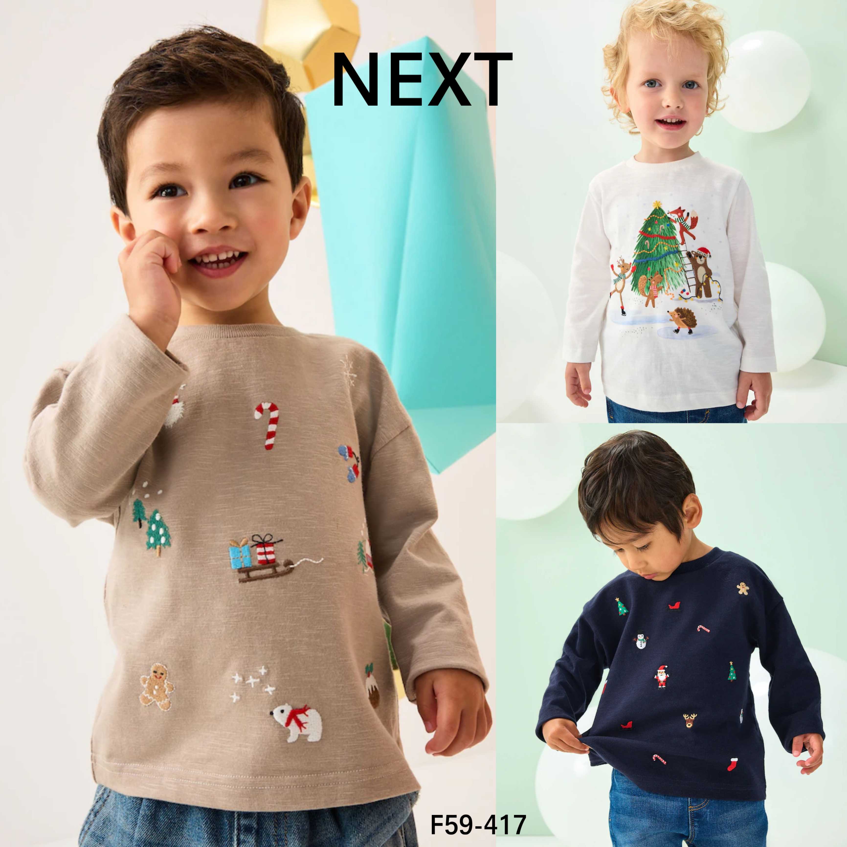 Preorder15-18วัน-(NEXT)(3mths-8yrs)/ เสื้อยืดบาง ใส่ที่ไทยได้ ลิขสิทธิ์แท้ F59-417