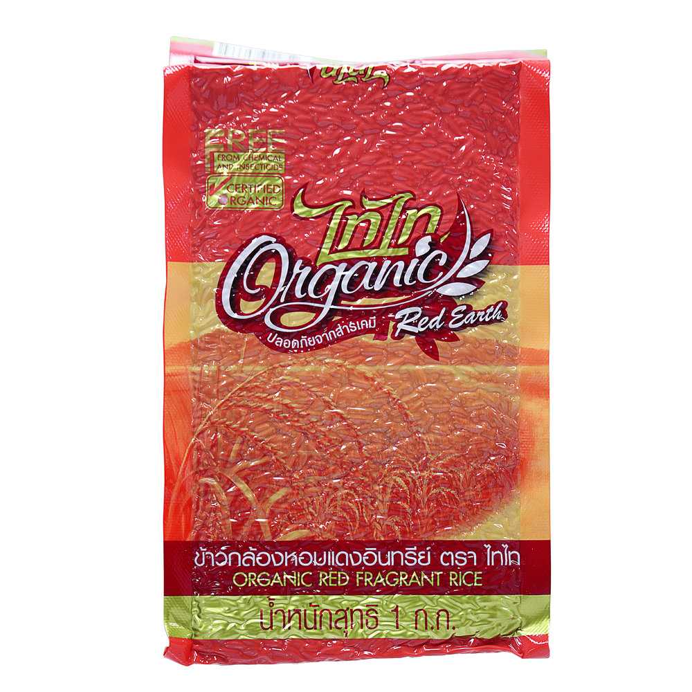 ข้าวกล้องหอมแดงอินทรีย์ (Organic Red Fragrant Rice) ตรา ไทไท ข้าวออร์แกนิค ขนาด 1 กก