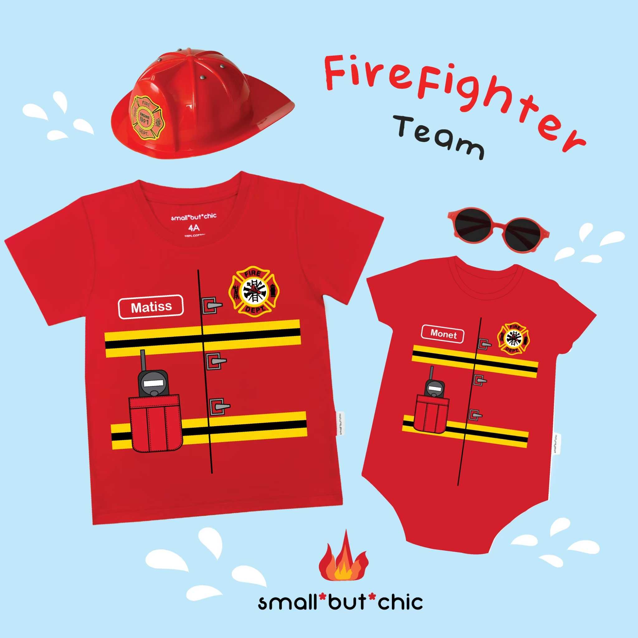 เสื้อนักดับเพลิง[ใส่ชื่อได้] Small Fire Fighter