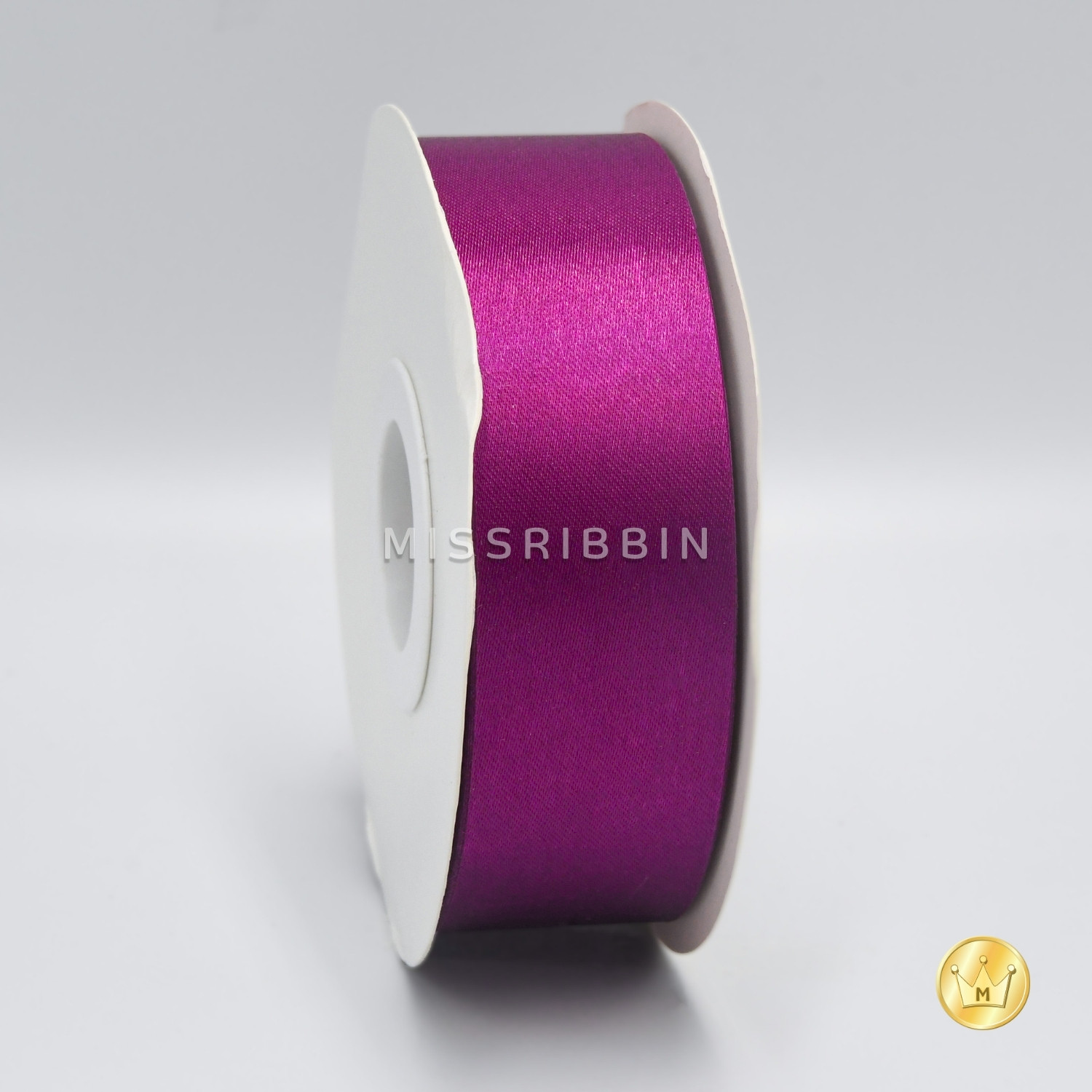 ริบบิ้นผ้าต่วน (สี 201) ม้วนยาว 50/200หลา ขนาด 12 15 21 30 40 50 60มม.