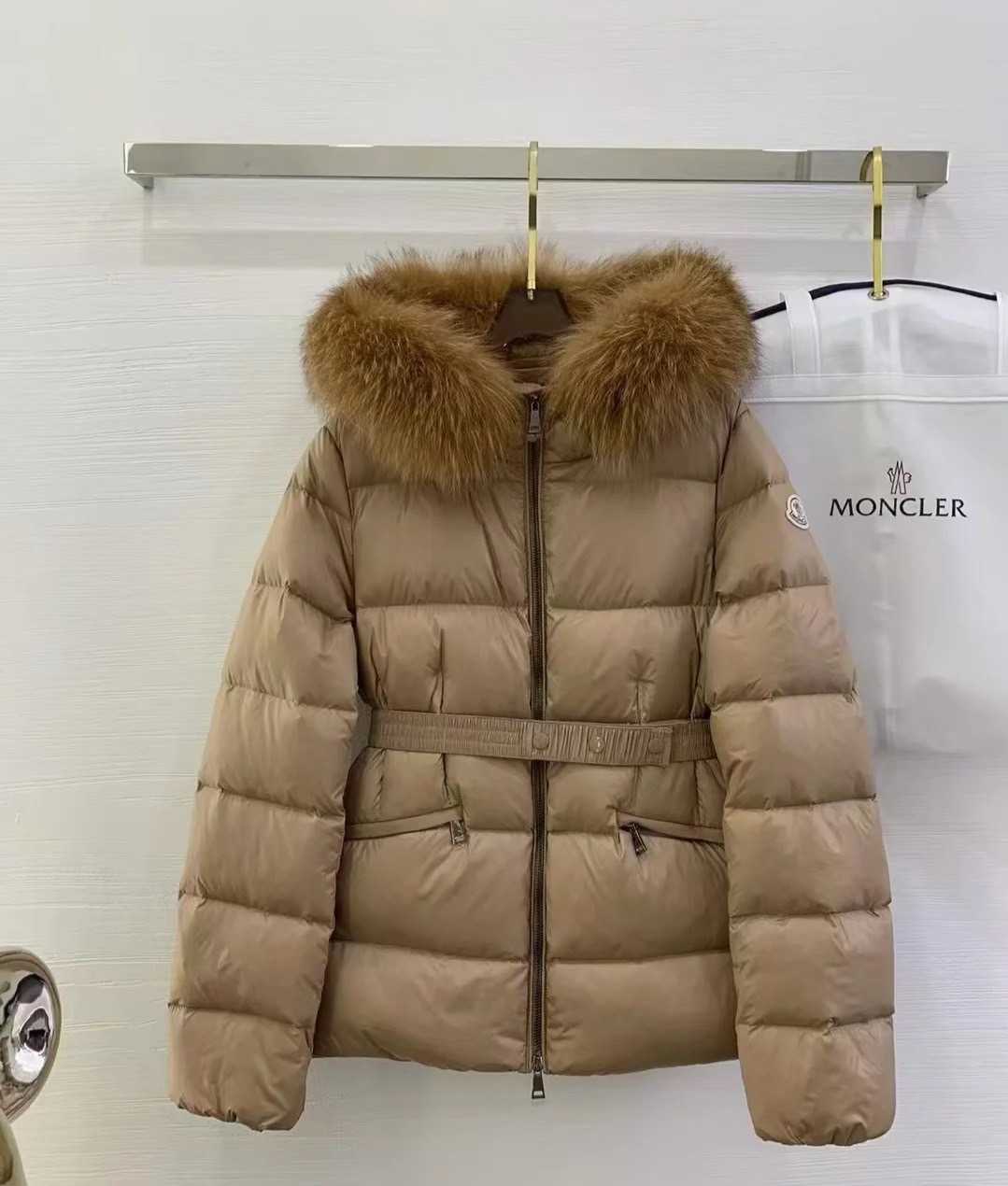 MONCLER DOWN JACKET WITH FUR HOODIES (jacket)