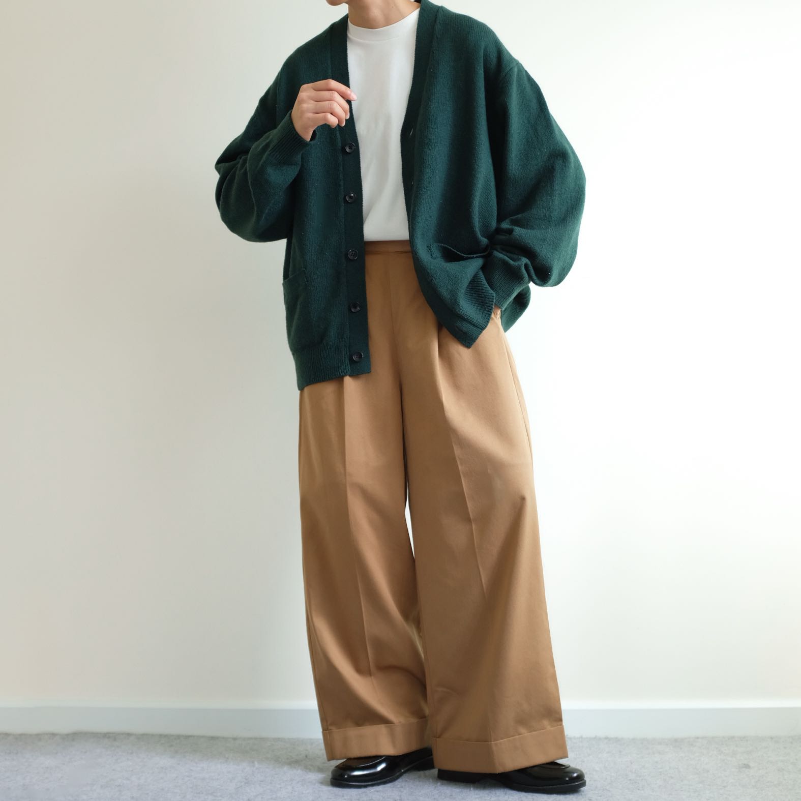 AMERICAN HOLIC  Relaxed Cropped Oversized Wide Legs Pants 