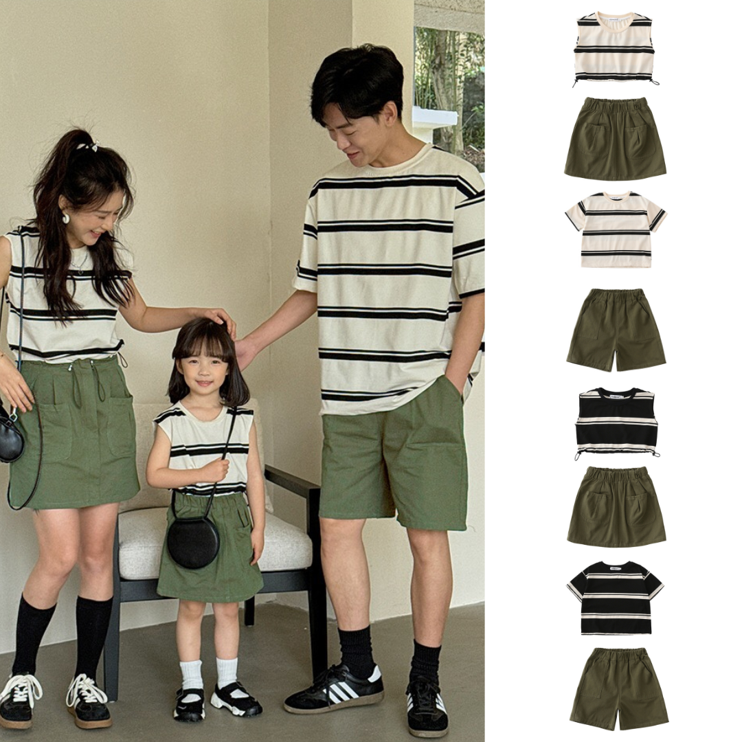 Pre order 10-14วัน ชุดครอบครัว เซ็ท 2 ชิ้น เสื้อ-กระโปรง / เสื้อ-กางเกง