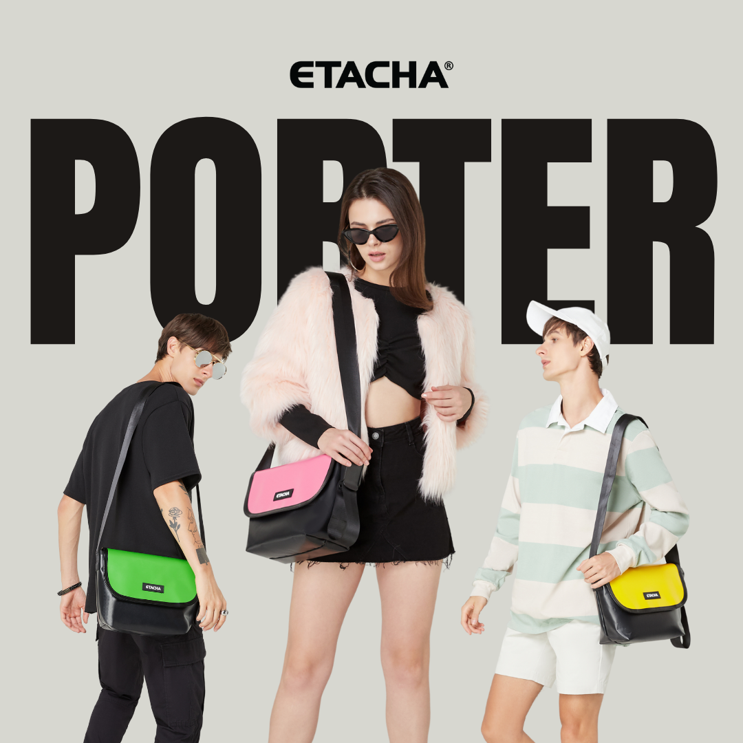 กระเป๋าผ้าใบ ETACHA รุ่น Porter M สะพายข้าง รวมสี