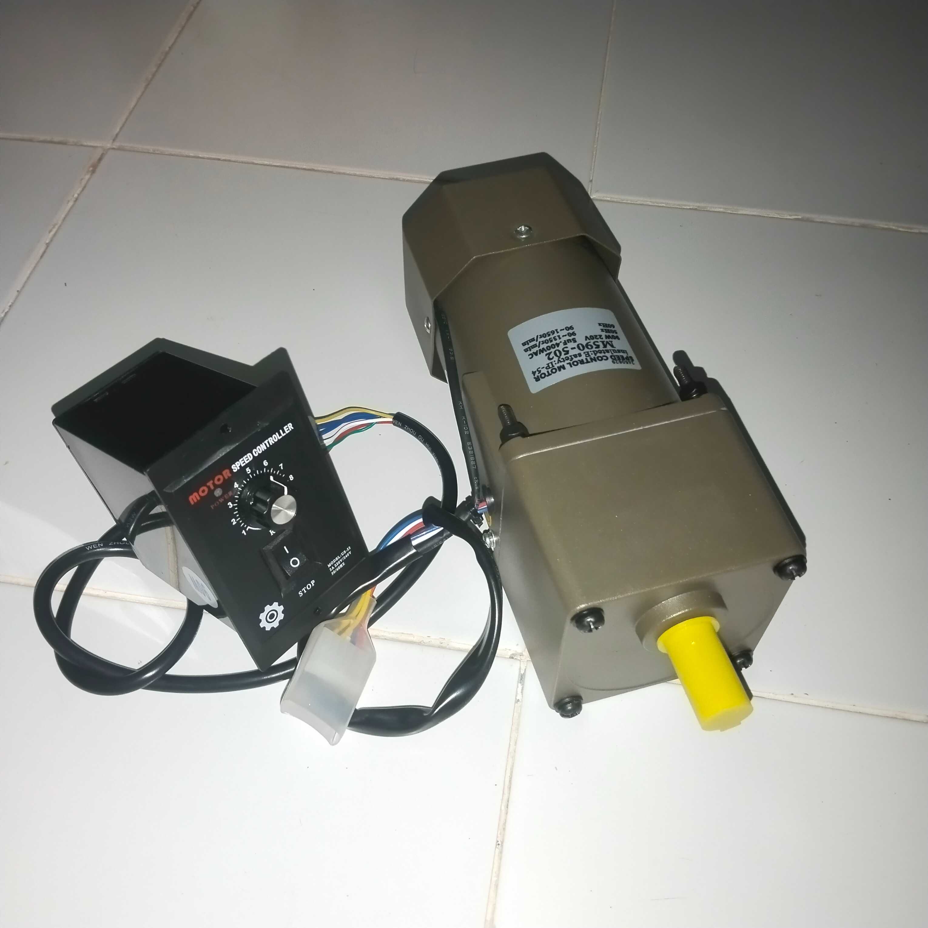 #ACGC120W# มอเตอร์เกียร์ AC 220V Speed control ทดรอบ  คอนโทล