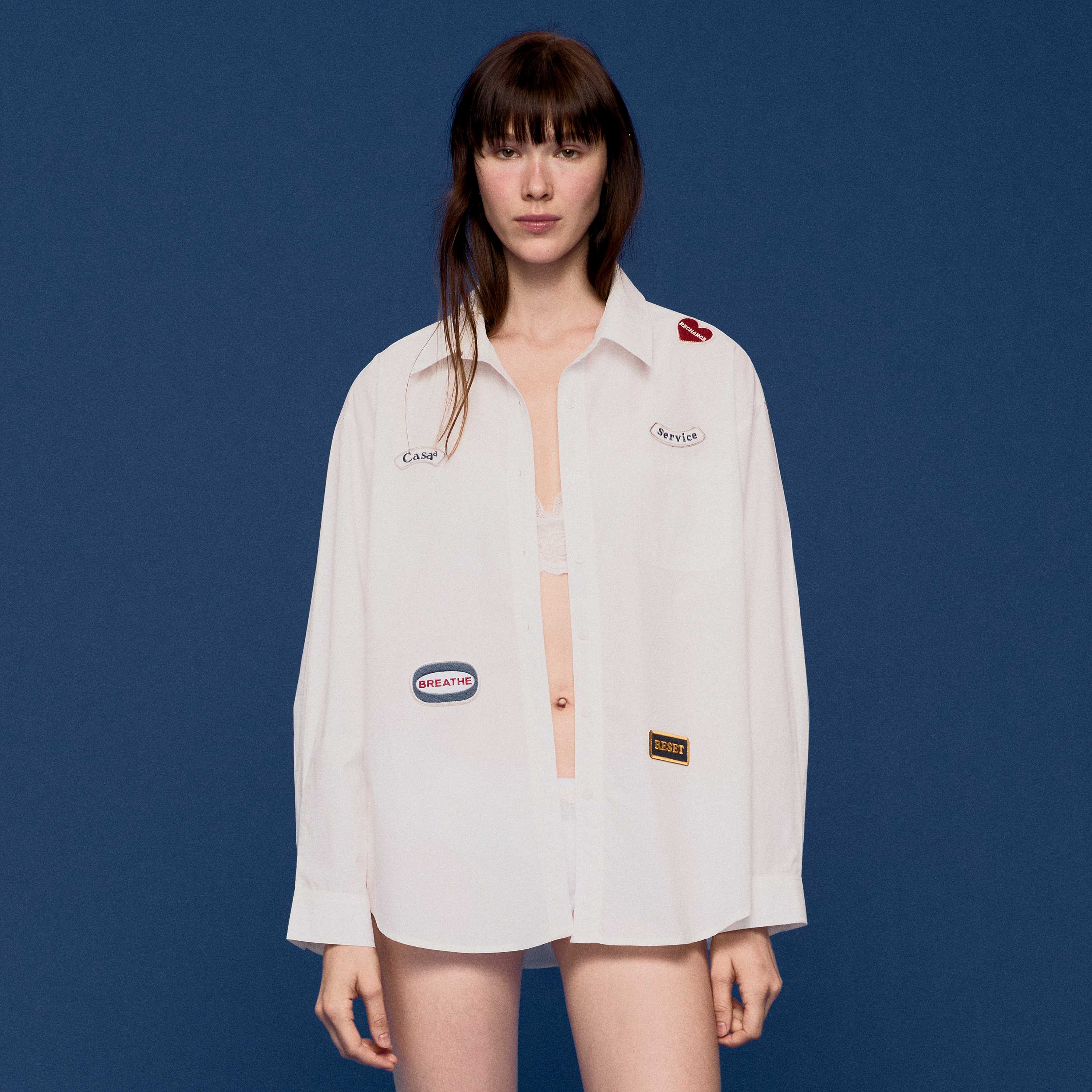 CASAa SERVICE OVERSIZED SHIRT (WHITE)