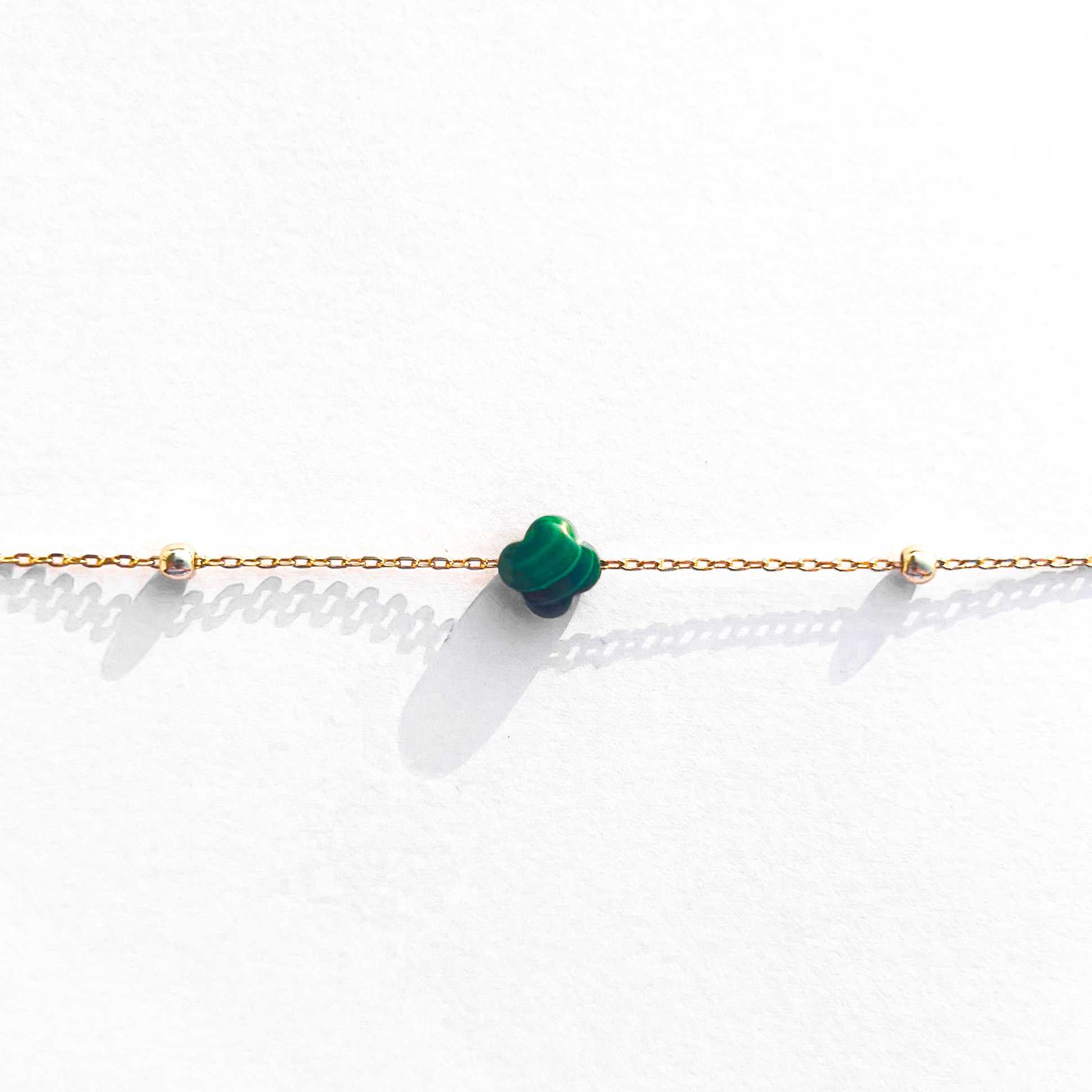 BABY Clover Bracelet (malachite)