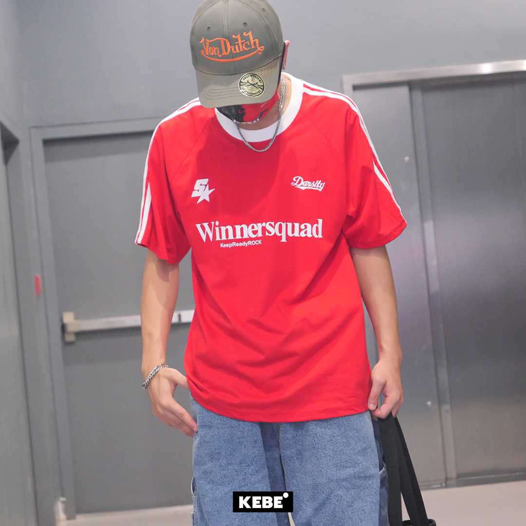 KEBE เสื้อยืด โอเวอร์ไซส์ แขนสั้น คอกลม ผ้าคอตตอน100 ผ้าฝ้าย แฟชั่นสไตล์เกาหลี มินิมอล