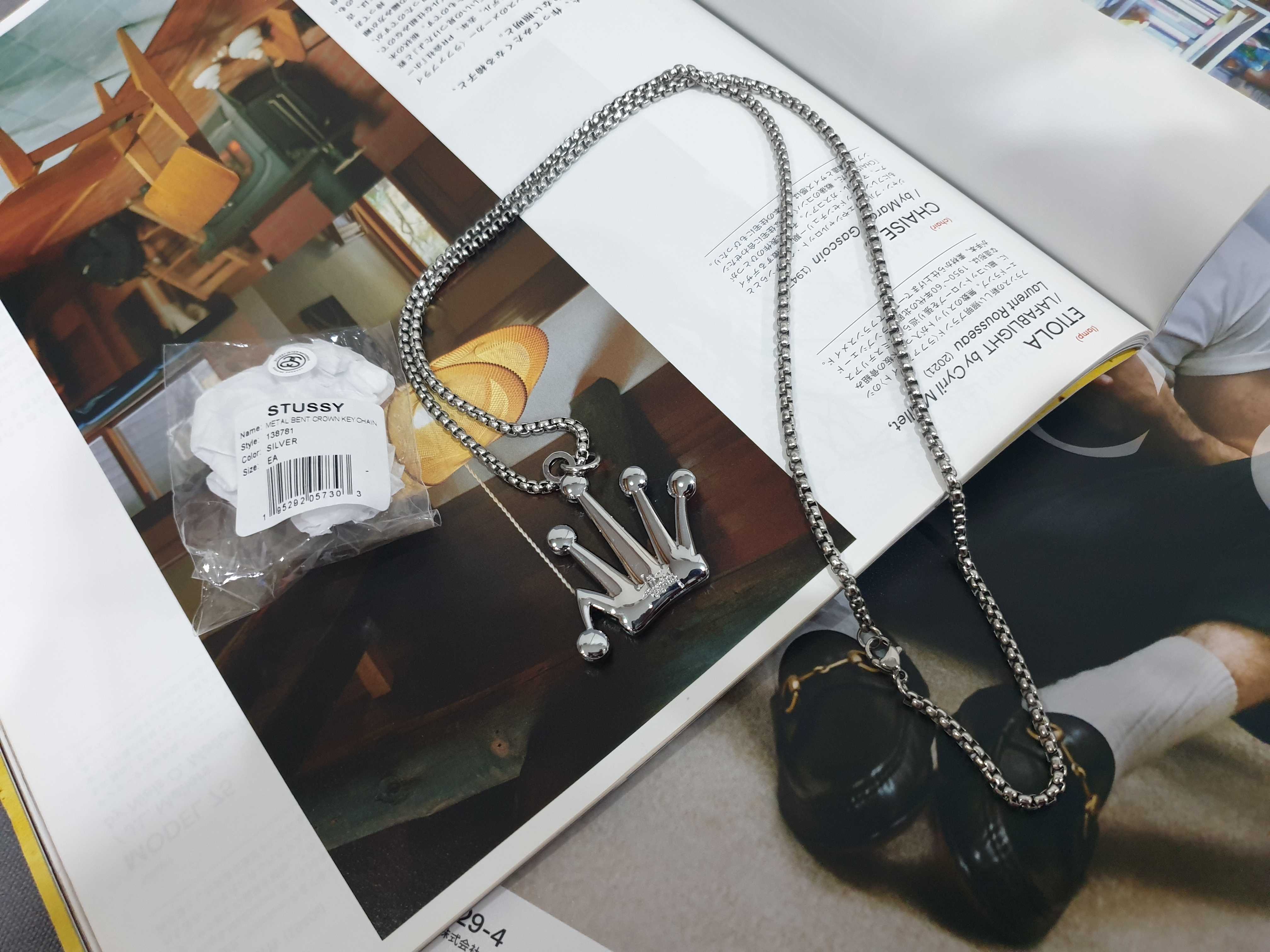 (สินค้าPREORDER15-20days) สร้อยคอ Stussy crown necklace ss2