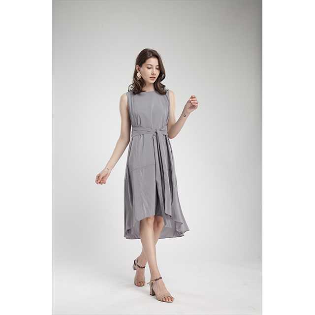QueenCows ชุดให้นม Melinda Vest Dress (Grey)