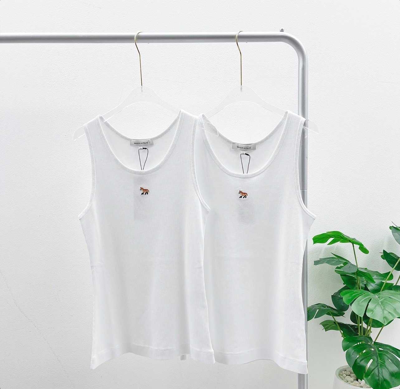 Maison Kitsune Baby Fox Tank Top (White)