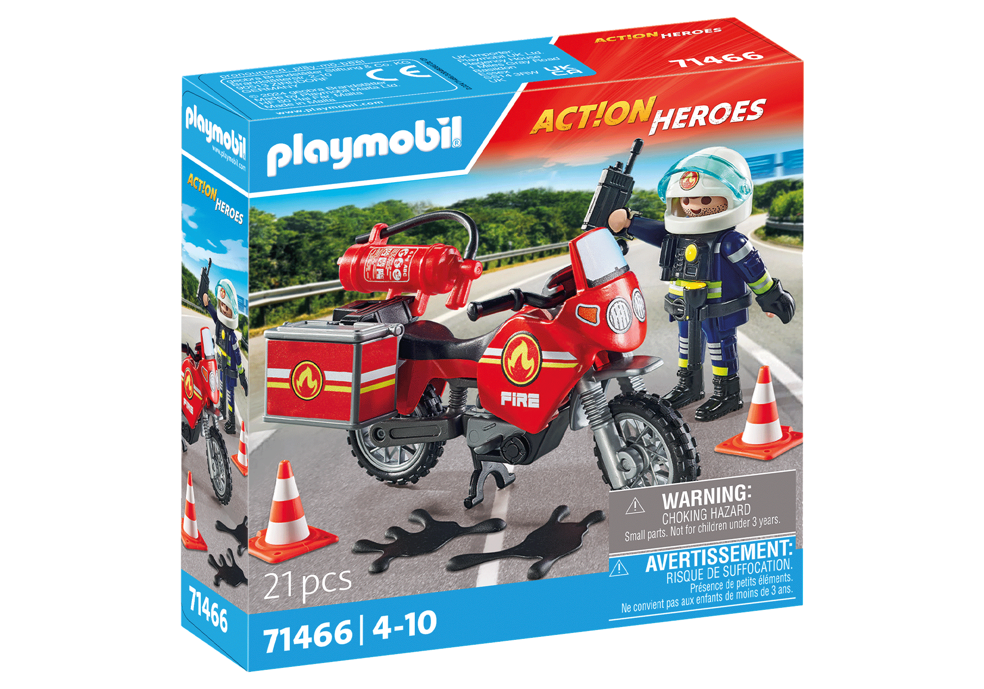 Playmobil ดับเพลิง มอเตอร์ไซค์ดับเพลิง PM-71466-24