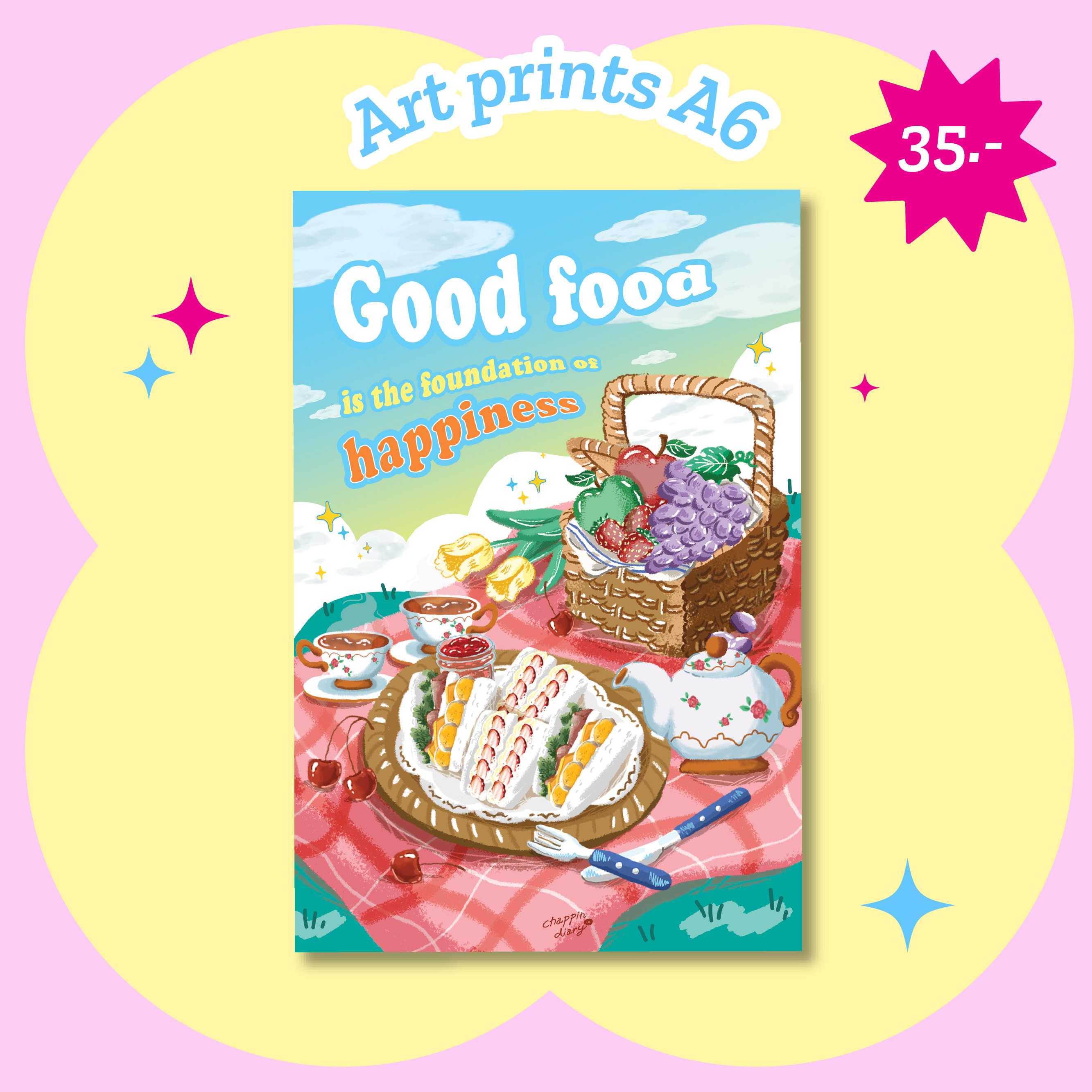 Art print A6 Food lover