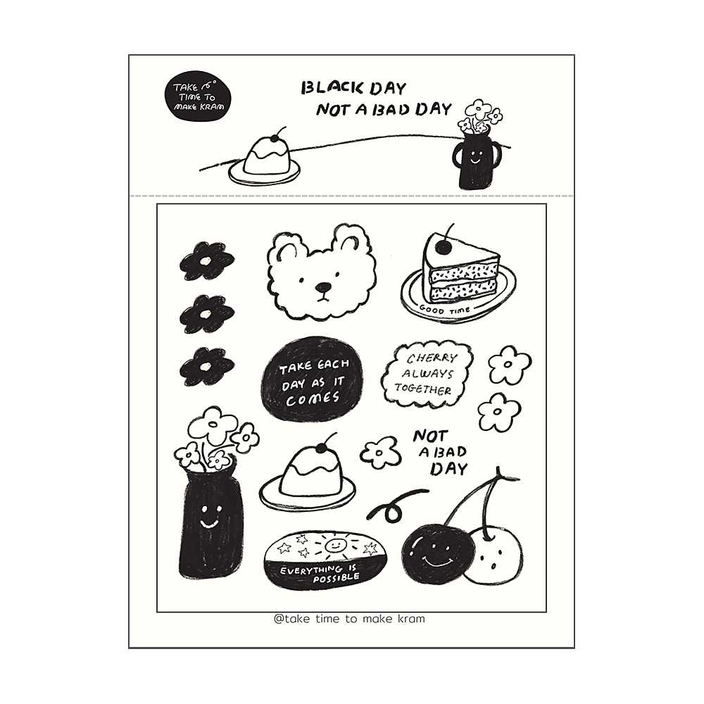 Sticker PET - Black day not a bad day