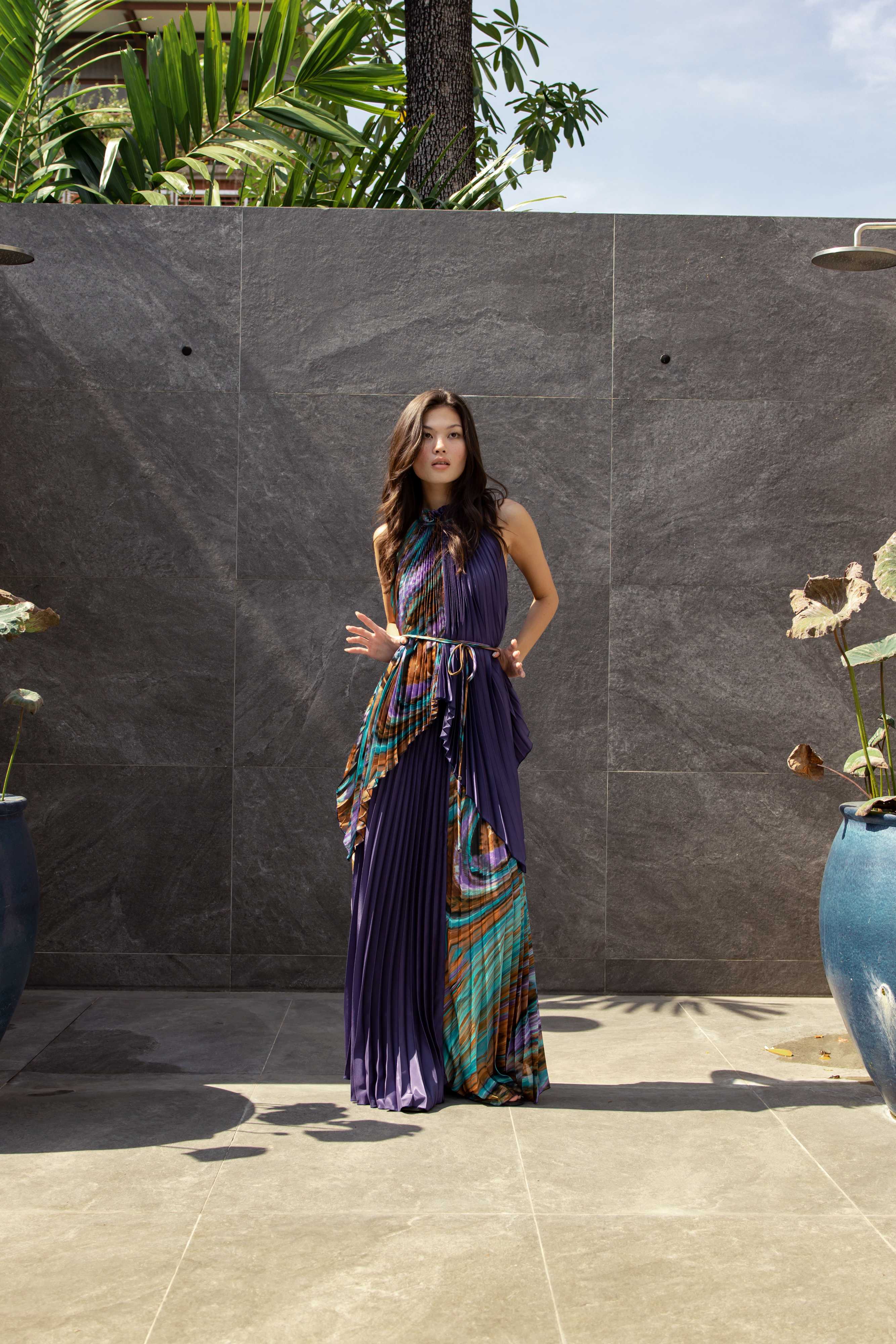 Bell 2 Tone Set (Top & Skirt) - Marble Print