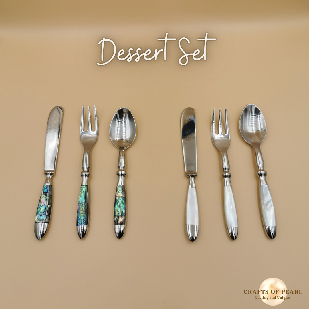 Dessert Set - Butter Knife/Mini Fruit Fork/Coffee Spoon