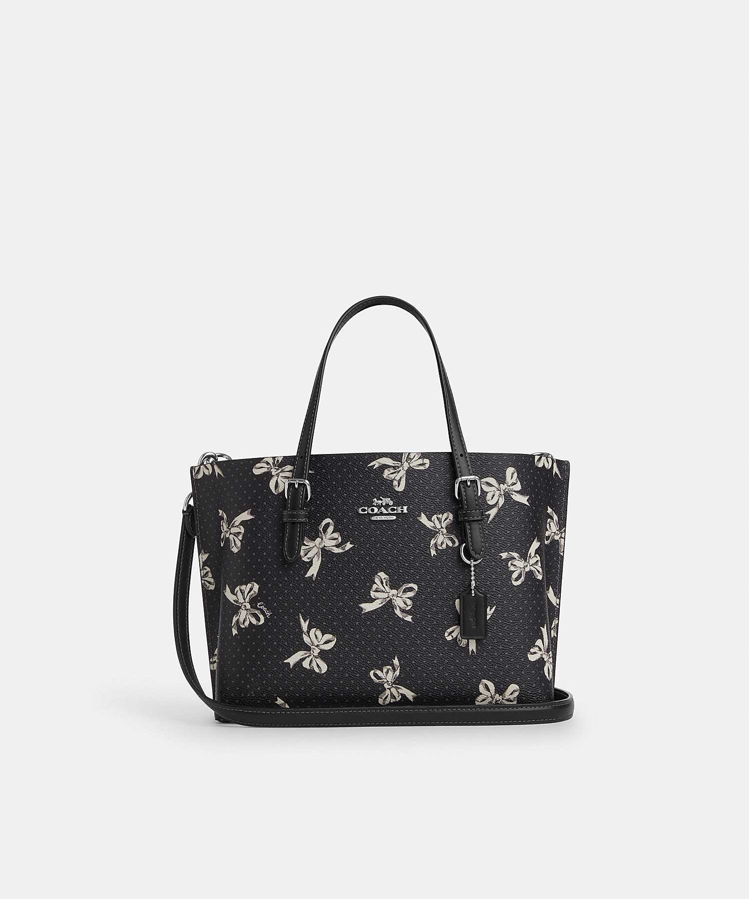 COACH MOLLIE TOTE BAG 25 WITH BOW PRINT CY648 SVA47