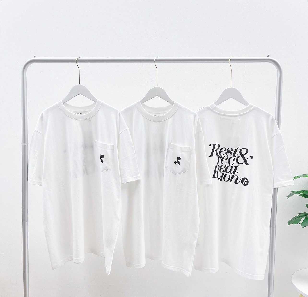 Rest & Recreation Pocket Oversize Crewneck T-Shirt (White)