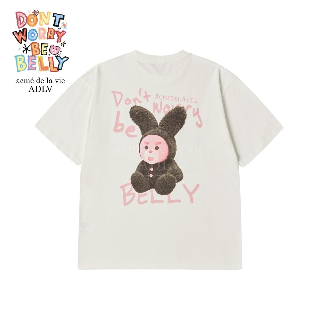 ADLV [acme de la vie] เสื้อยืด oversize รุ่น Rabbit Belly Short Sleeve T-Shirt Cream