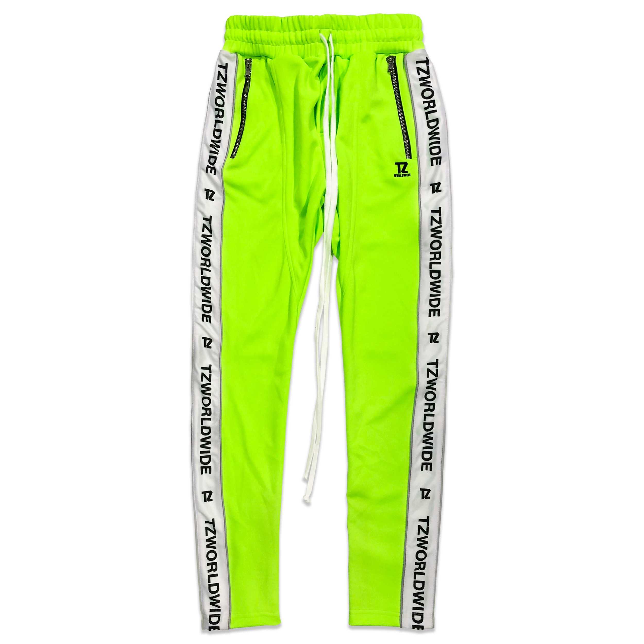 TZWORLDWIDE TRACK PANTS - GREEN NEON