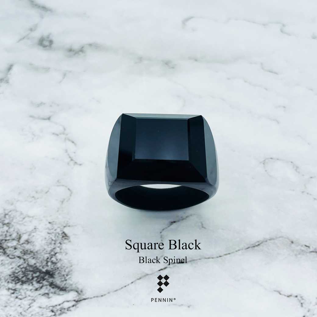 [SALE20%]RU628แหวนนิลล้วน Square Black เจียระไนหน้าสี่เหลี่ยมจตุรัส เสริมโชคลาภ คุ้มภัย
