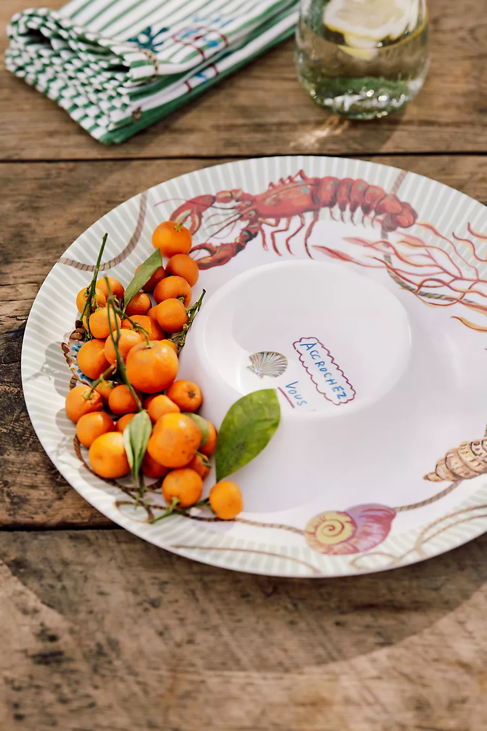 (พรีออเดอร์) Nathalie Lete By the Sea Melamine Chip & Dip Platter