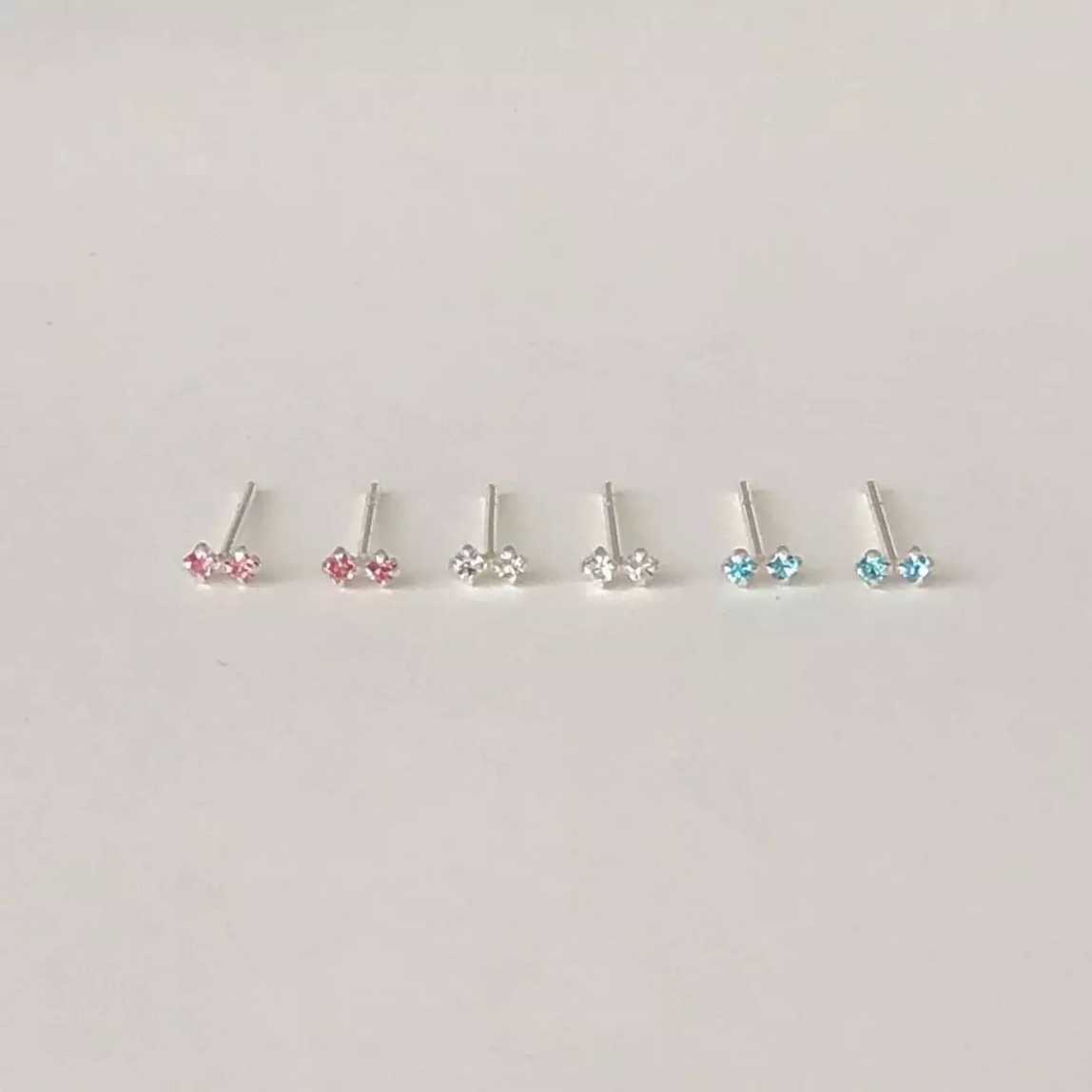 Winterwinter Jewelry Silver925 : ต่างหูเงินแท้คู่จิ๋ว น่ารักสไตล์เกาหลี มีให้เลือกหลายสี