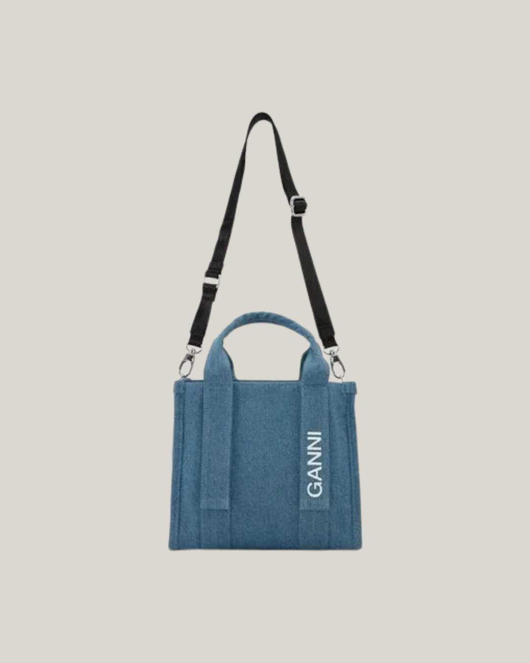 GANNI | Recycled Denim Small Tote Bag