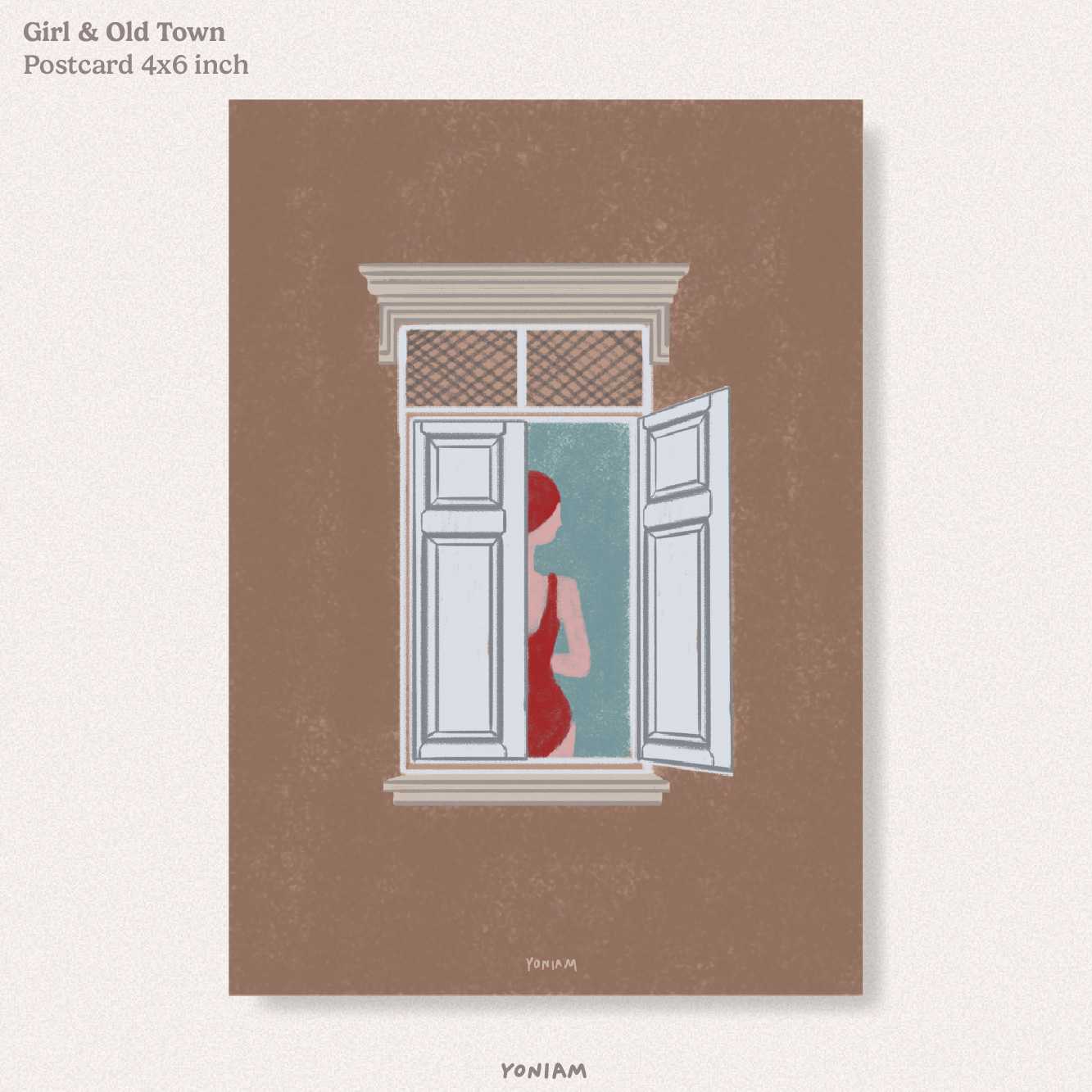 Postcard | Girl & Old Town 1