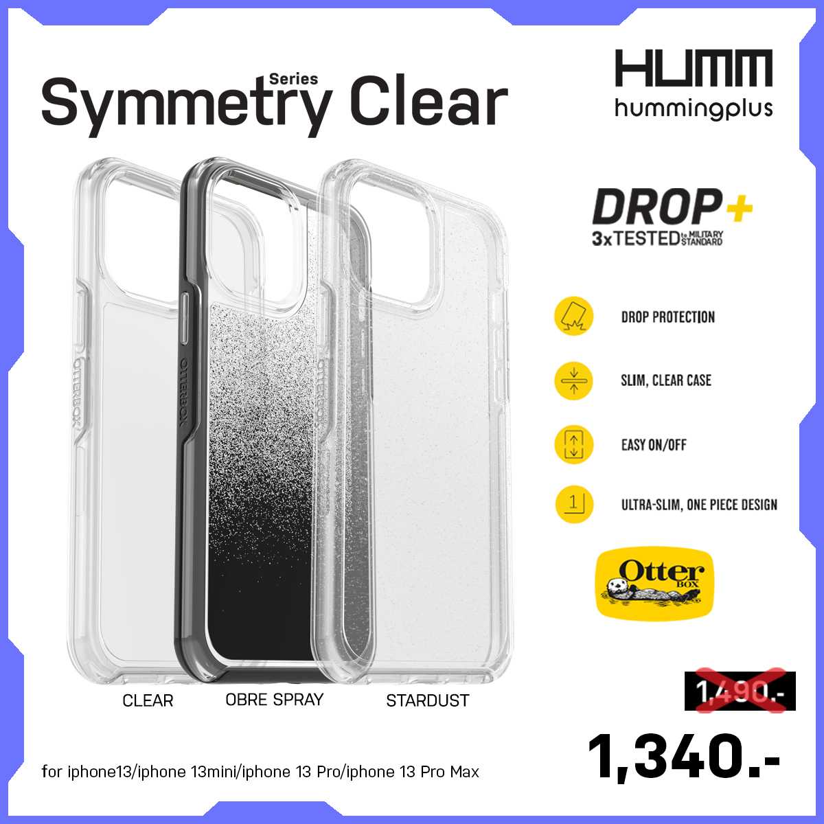 OtterBox Symmetry Clear Series - iPhone 13 / 13 Mini/ iPhone13 Pro/ iPhone13 Pro Max