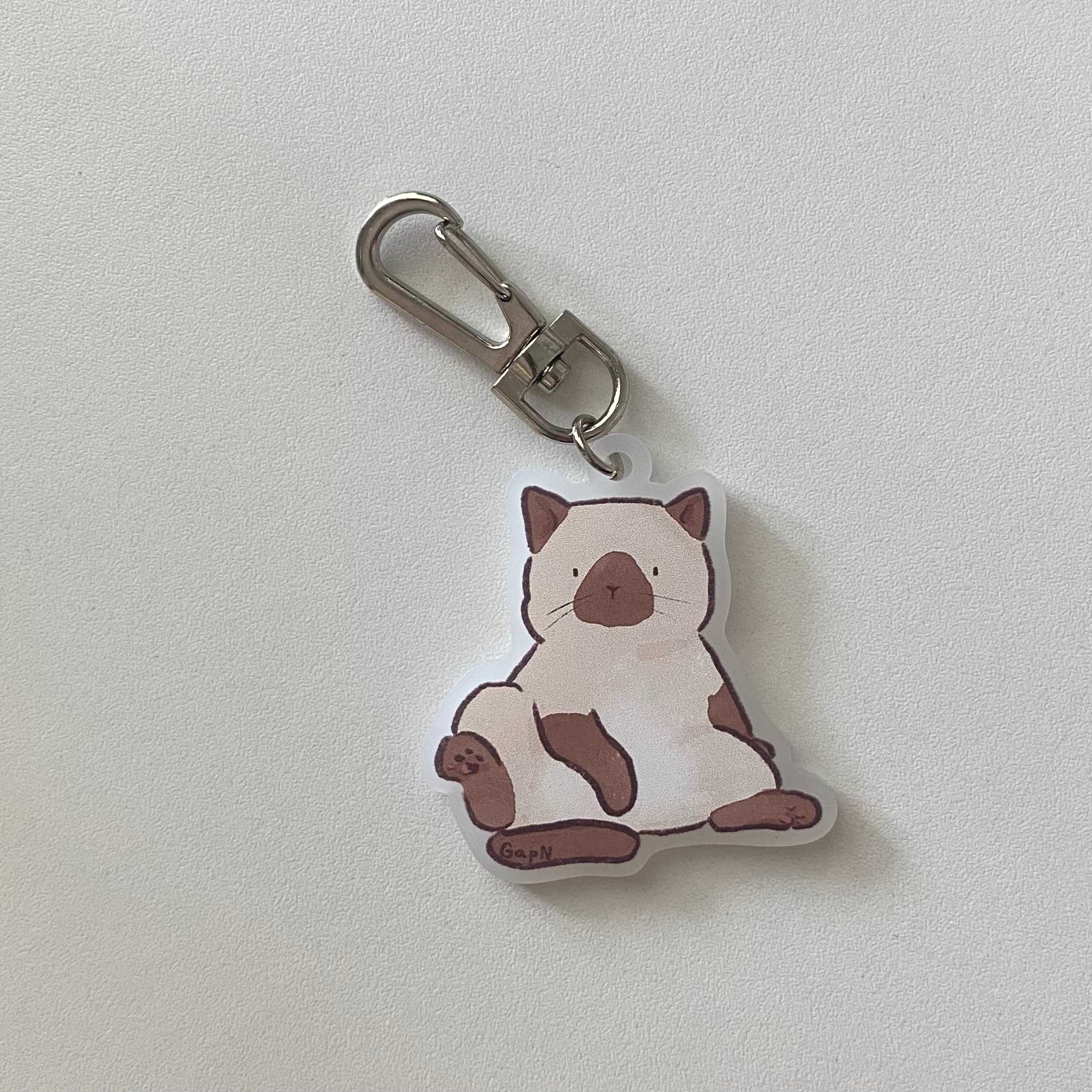 Siam cat Private time Acrylic Keychain