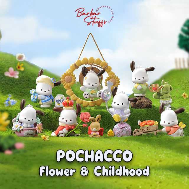 [Sanrio] กล่องสุ่ม Sanrio : Pochacco - Flower & Childhood ลิขสิทธิ์แท้ (เลือกตัวได้ / ยก BOX📦)