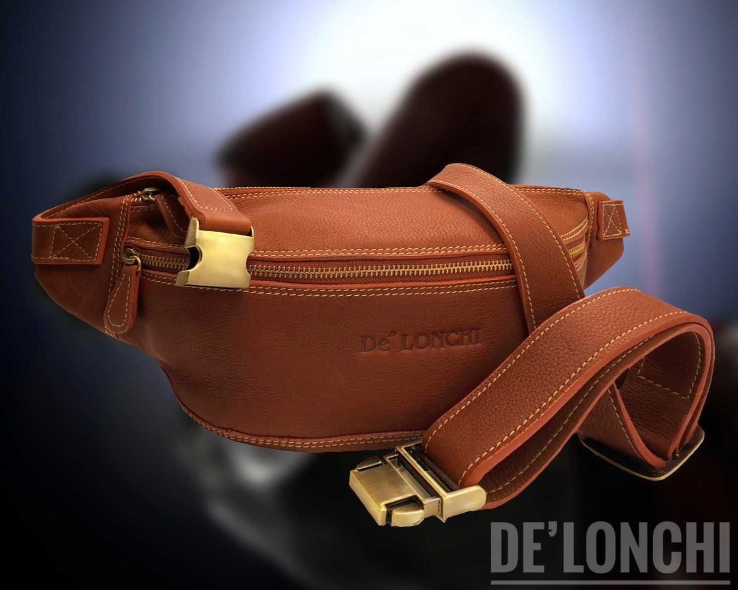 Delonchi กระเป๋าหนัง handbag หนังชามัวส์ฝอกนิ่ม รุ่น de024