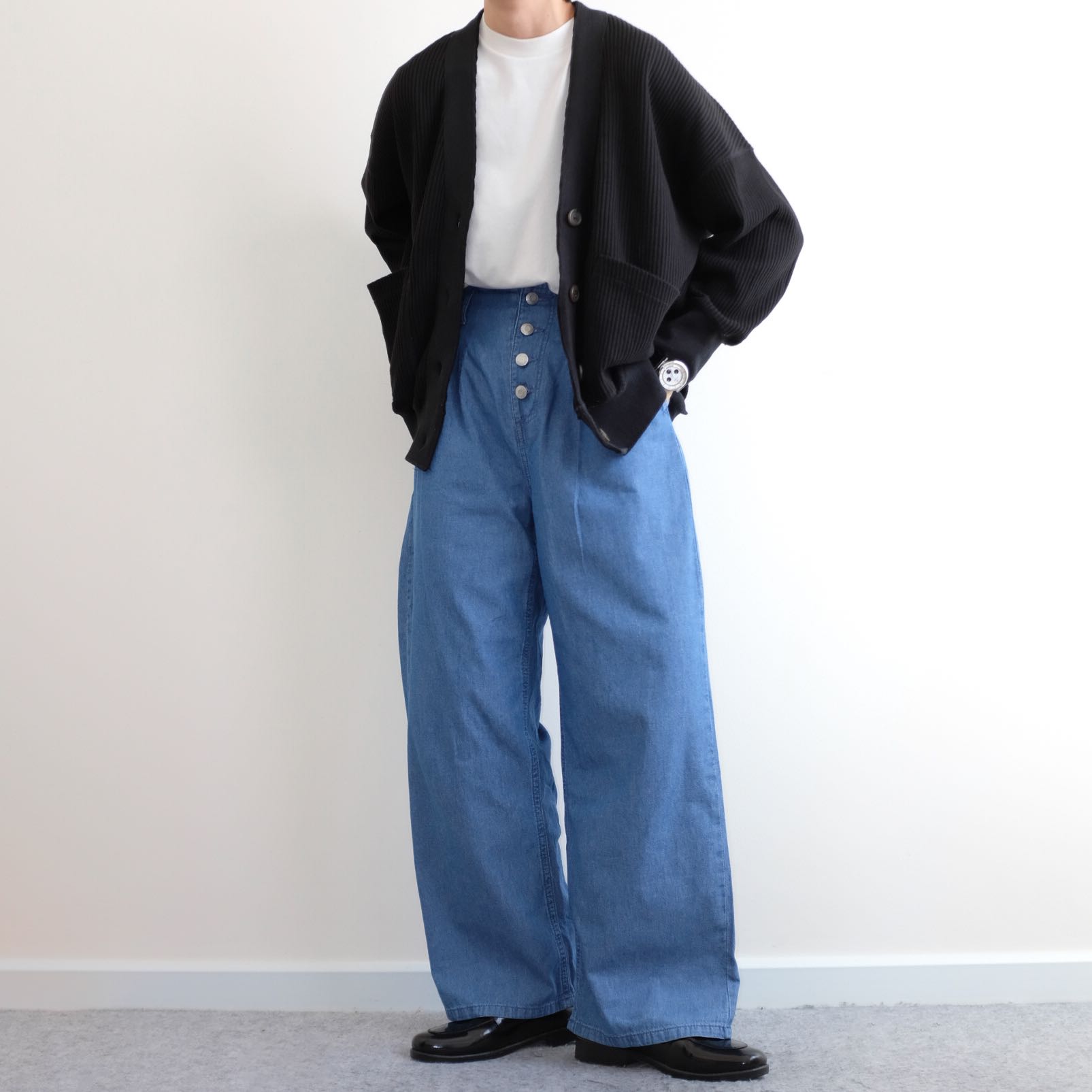 GLACIER •  Relaxed Cropped Straight Wide Legs Pants