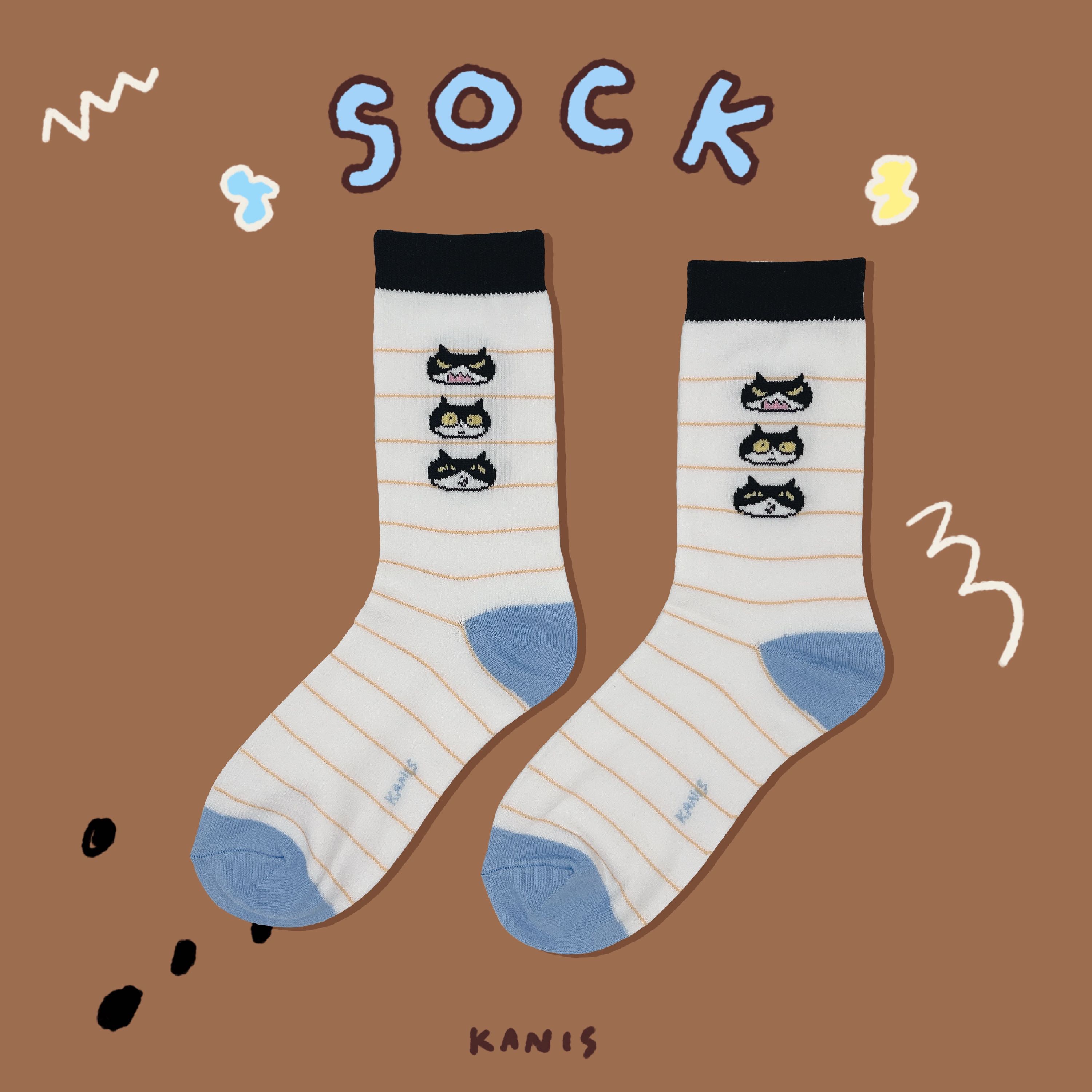 Sock Loukpy Emo - Black Blue