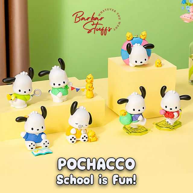 [Sanrio] กล่องสุ่ม Sanrio : Pochacco - School is Fun! ลิขสิทธิ์แท้ (เลือกตัวได้ / ยก BOX📦)