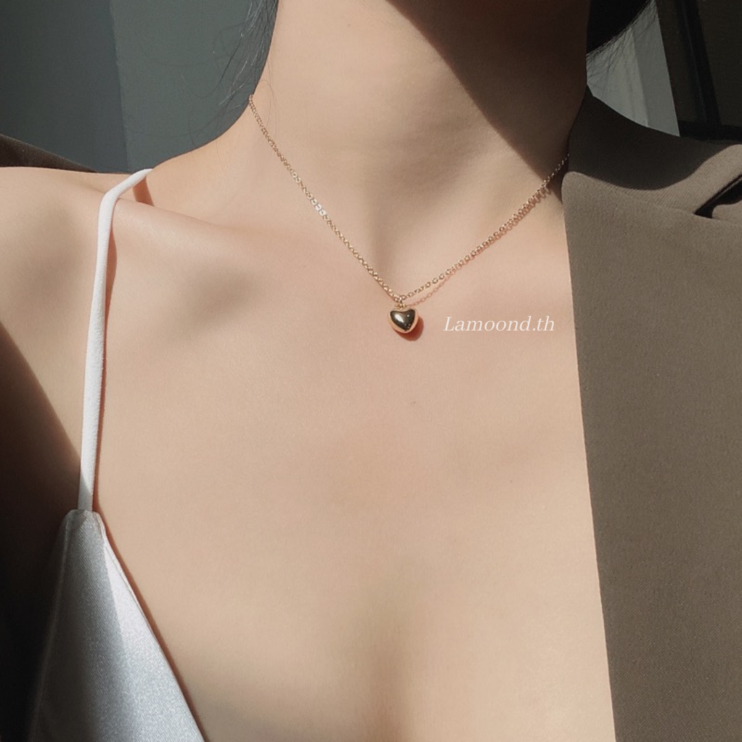 สร้อยคอจี้หัวใจนูน