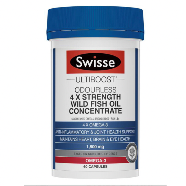 Swisse Ultiboost 4X strength Wild fish oil concentrate 