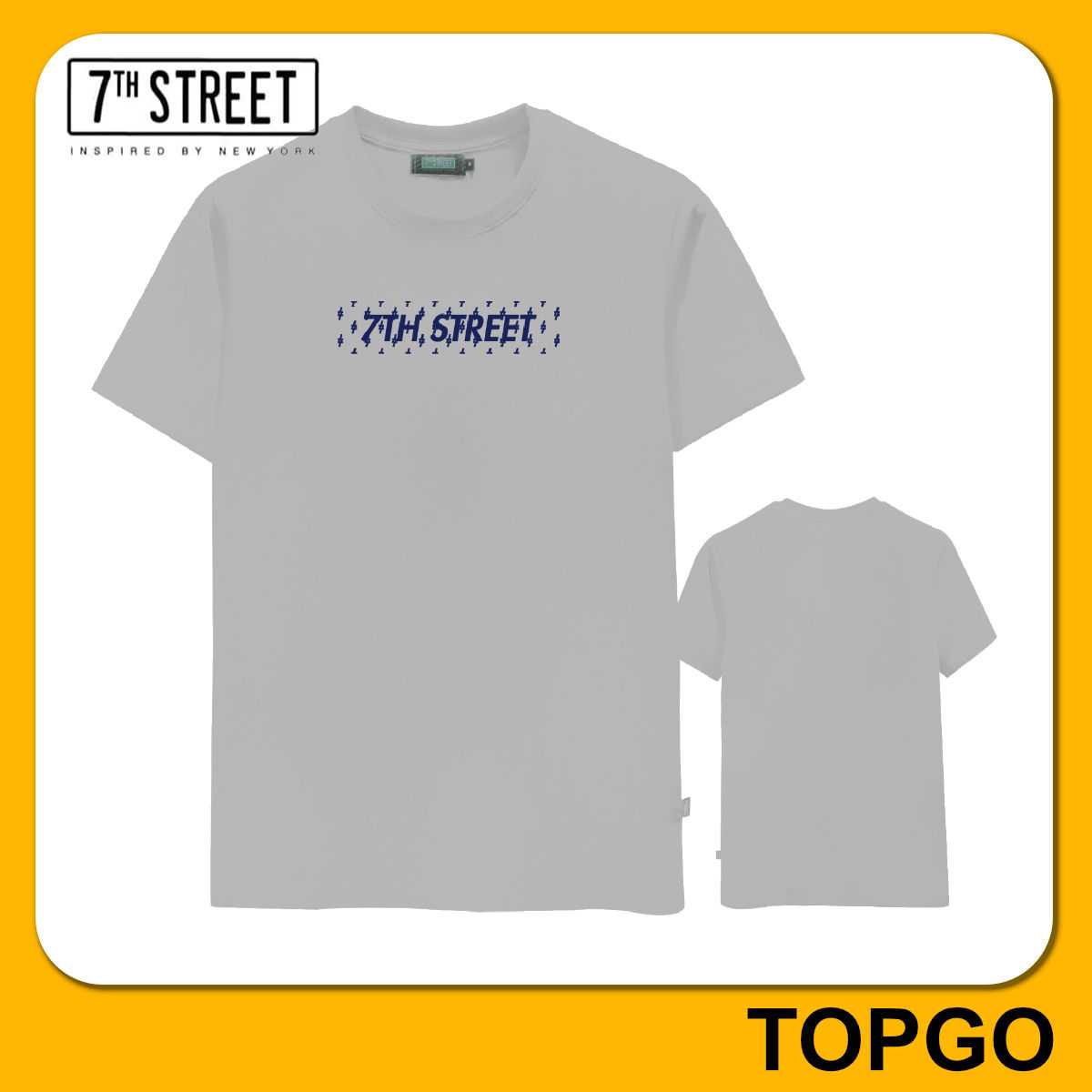 7th Street (ของแท้) เสื้อยืด แขนสั้น เสื้อยืดแนวสตรีท รุ่น SMG (เทา) SMG103