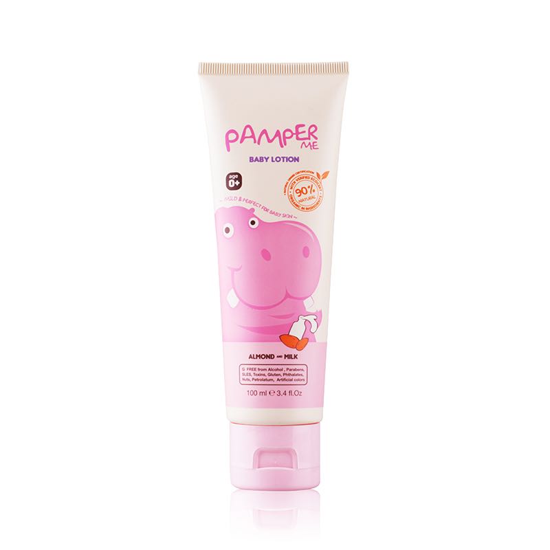 O-Spa โอสปา แพมเพอร์ มี โลชั่นบำรุงผิว สำหรับเด็ก กลิ่นอัลมอนด์และนม 100ml