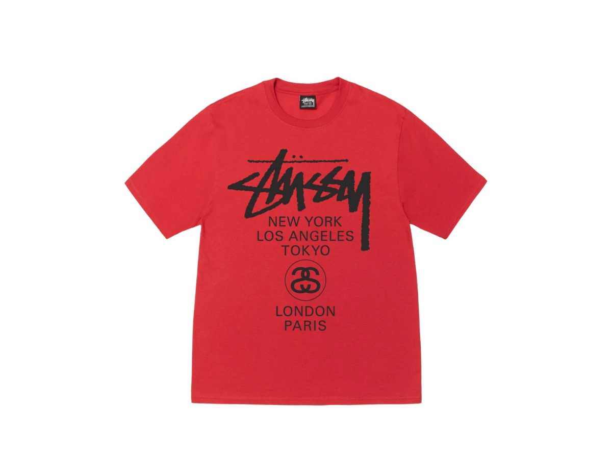 Stussy World Tour Tee Cayenne