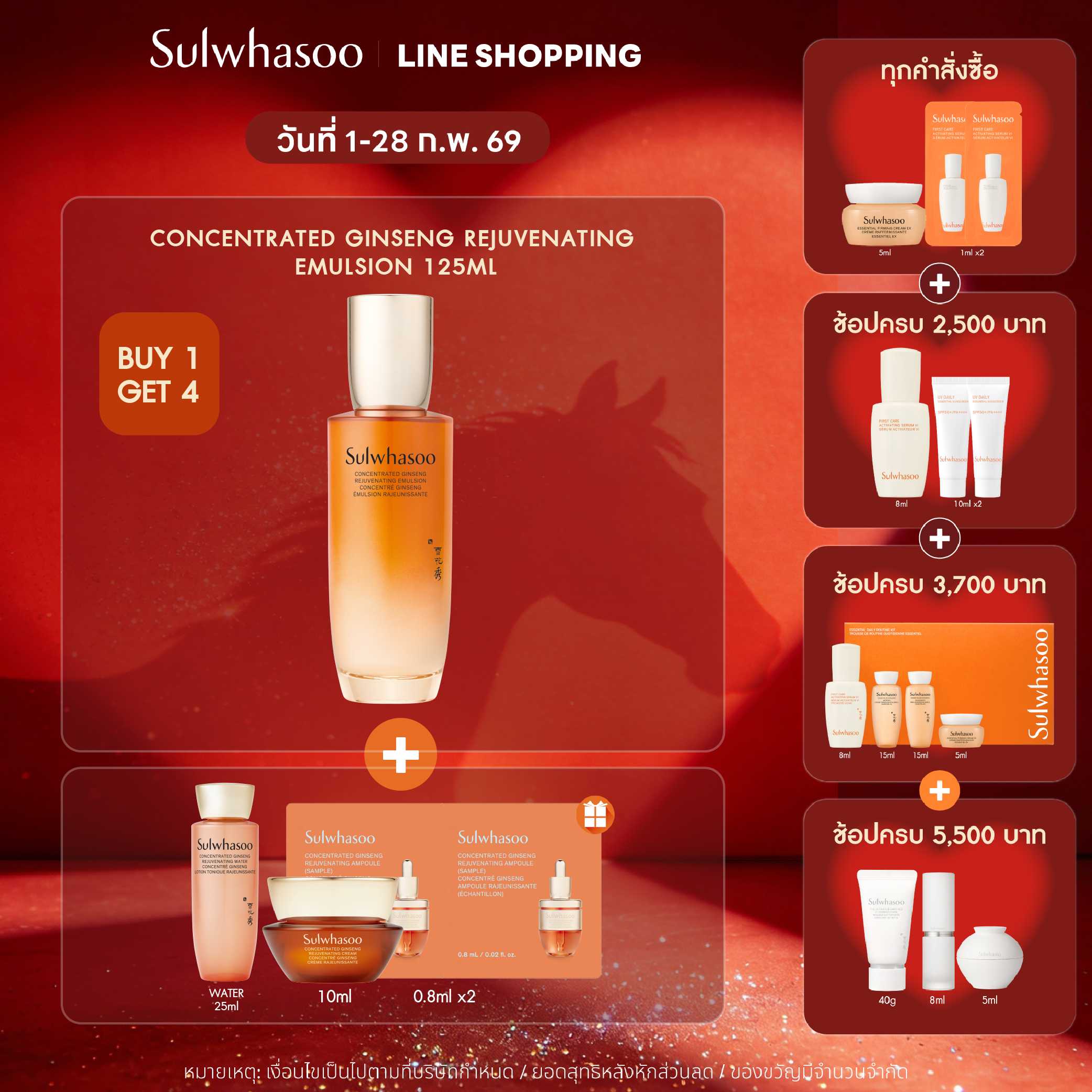 New! Concentrated Ginseng Rejuvenating Emulsion 125ml.