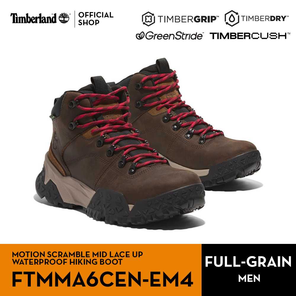 Timberland Men's MOTION SCRAMBLE MID LACE UP WATERPROOF HIKING BOOT รองเท้าเดินป่า (FTMMA6CEN-EM4)