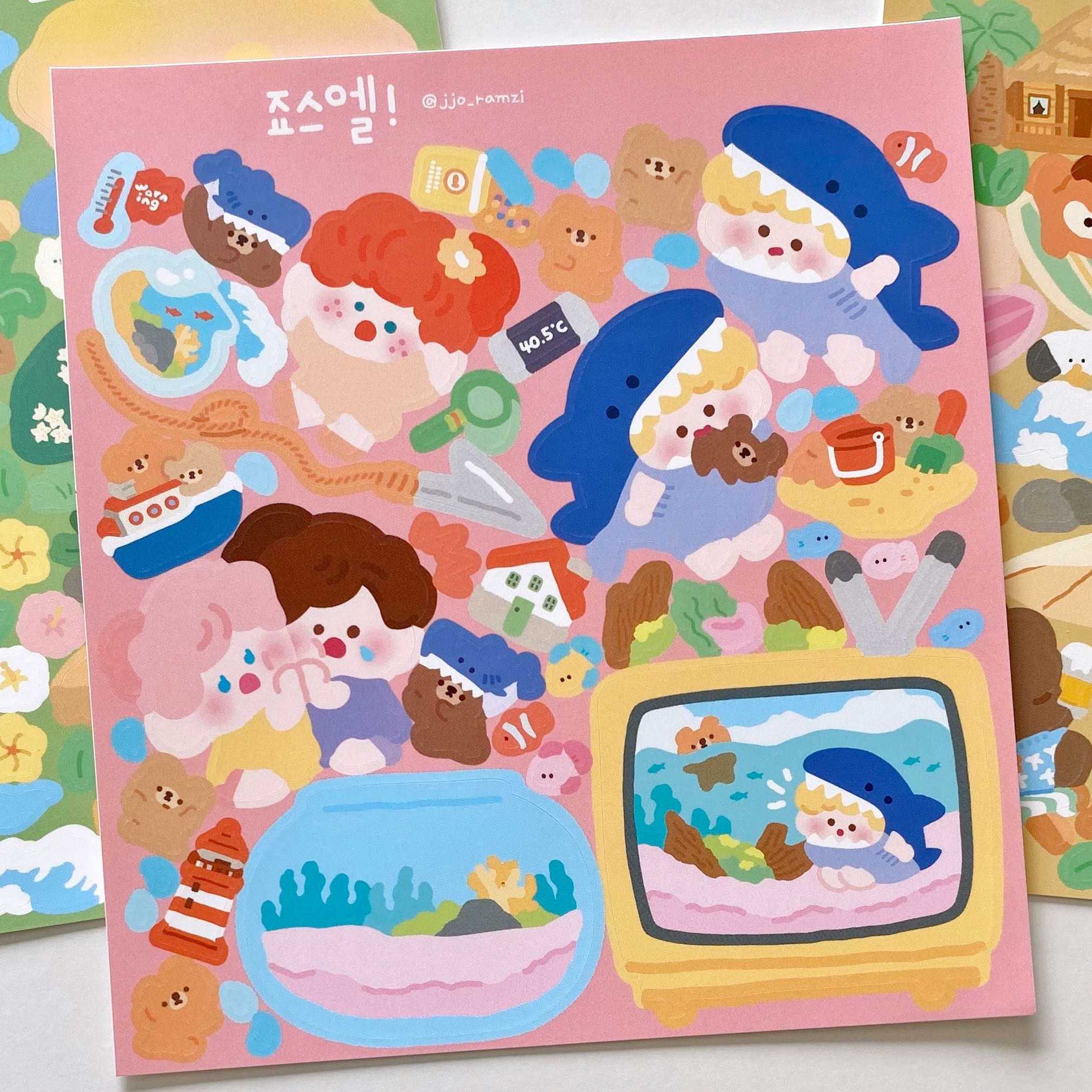 Jjo big sticker (6 types)