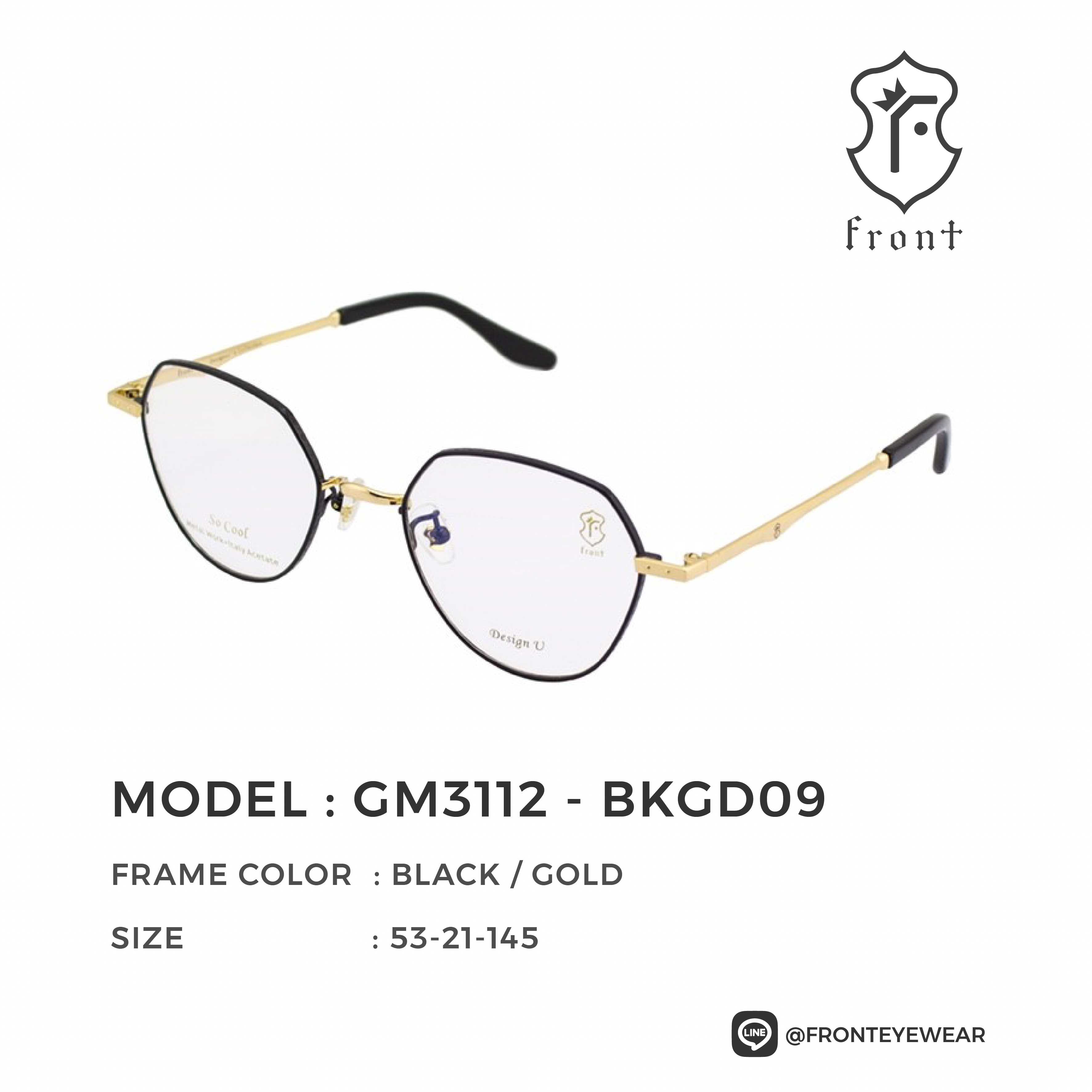 FRONT - แว่นสายตา รุ่น GM3112 (สามารถนำไปตัดเลนส์สายตาได้ค่ะ) - Fronteyewearthailand