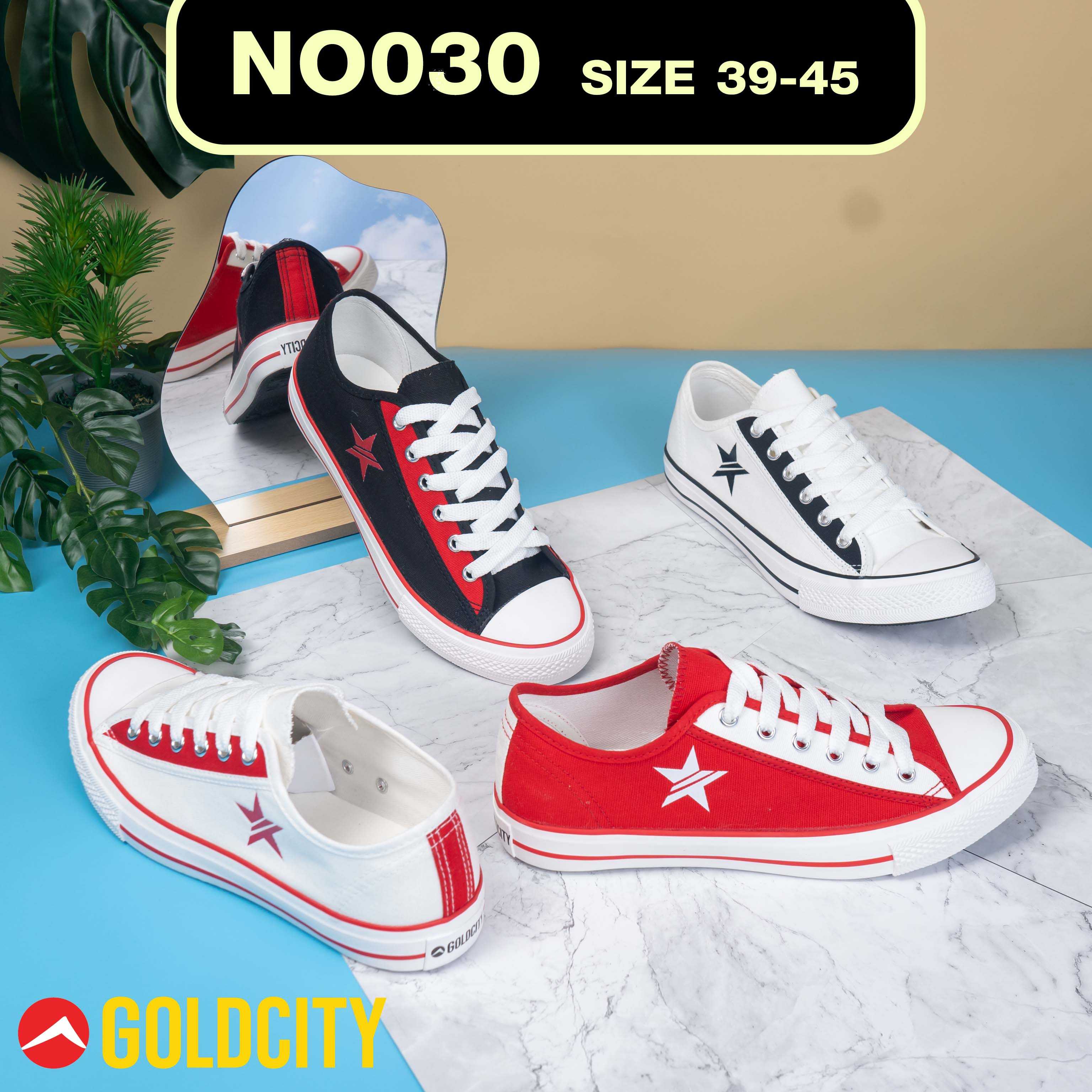 รองเท้าผ้าใบผูกเชือก แฟชั่น GOLDCITY รุ่น NO030