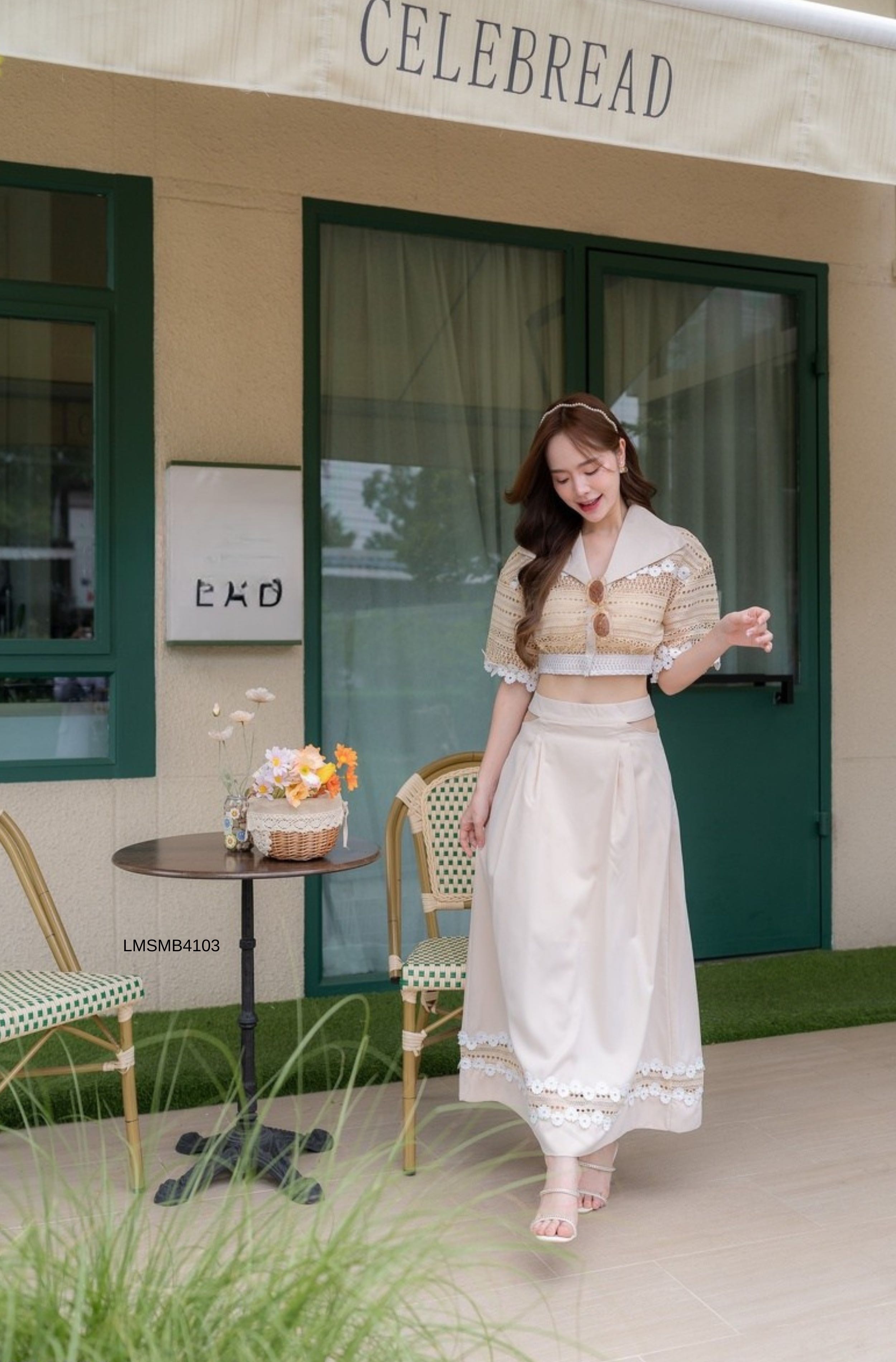 S-XL ชุดเซ็ตเสื้อกระโปรง LMSMB6500