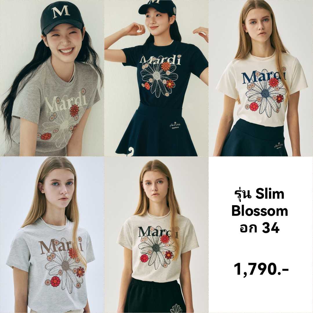 Mardi Slim T-shirt Blossom  เสื้อยืดรุ่นสลิม สีครีม สีเทา สีกรม สีดำ สี oatmeal