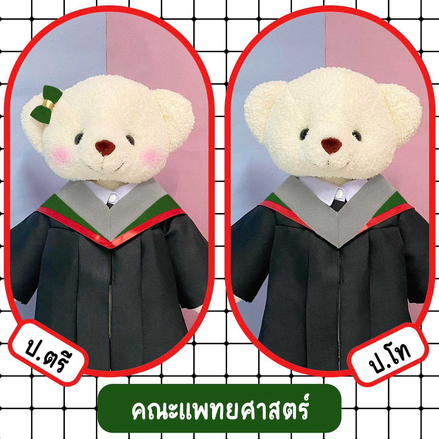 ตุ๊กตาหมีชุดครุย มศว คณะแพทยศาสตร์